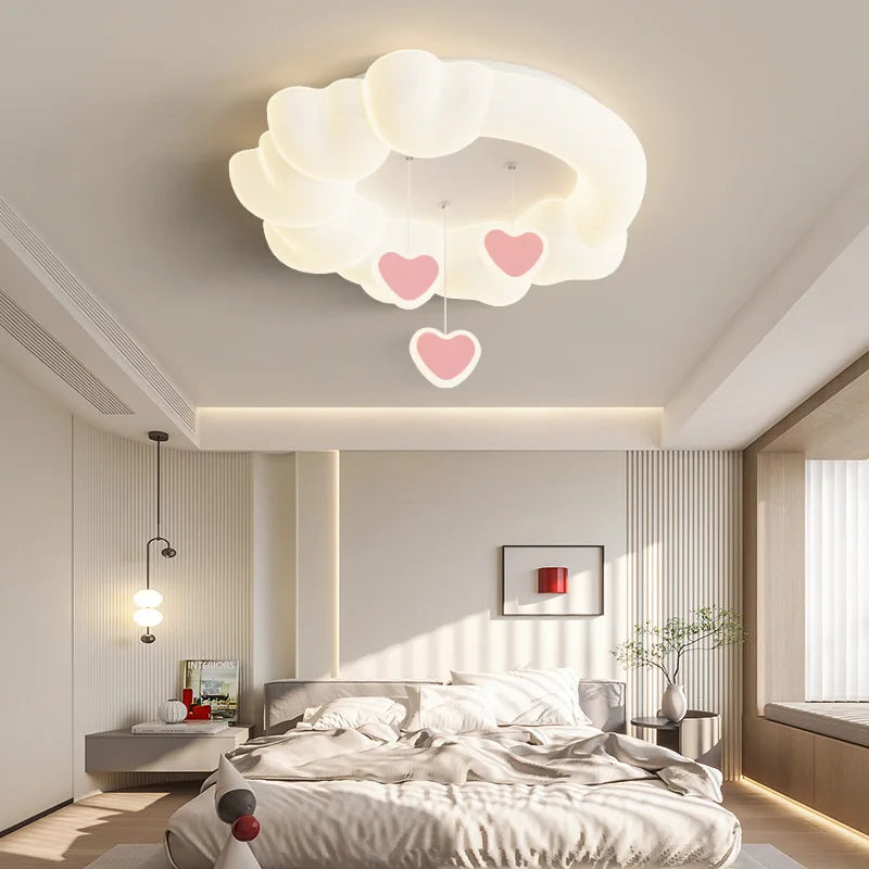 lámpara de techo colgante con forma de estrella, luna y nube para niños