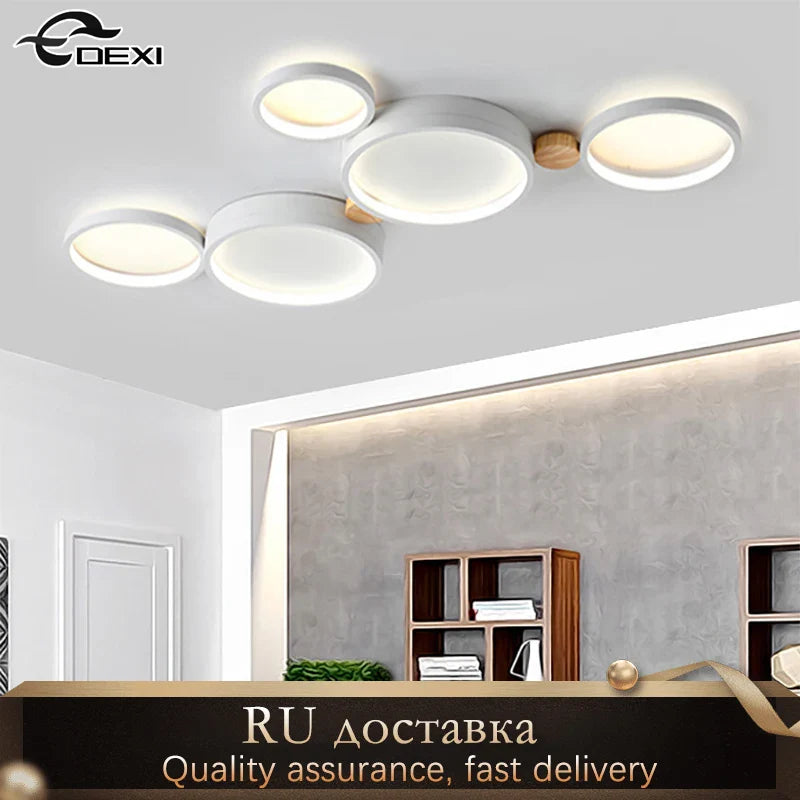 Lámpara de araña nórdica contemporánea luminosa y elegante