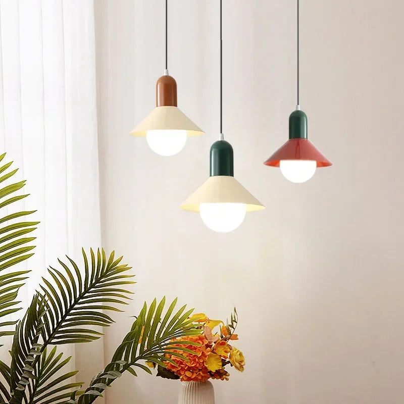 lustre led minimalista nórdico para bar y restaurante
