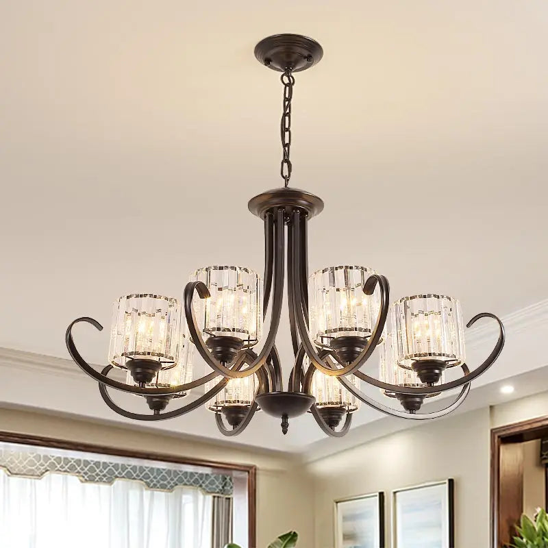 lámpara de cristal retro colgante moderna para decoración interior