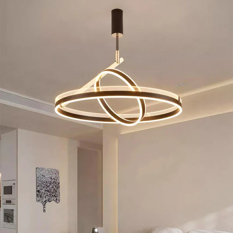 Lámpara colgante LED moderna suspensión iluminación interior decorativa