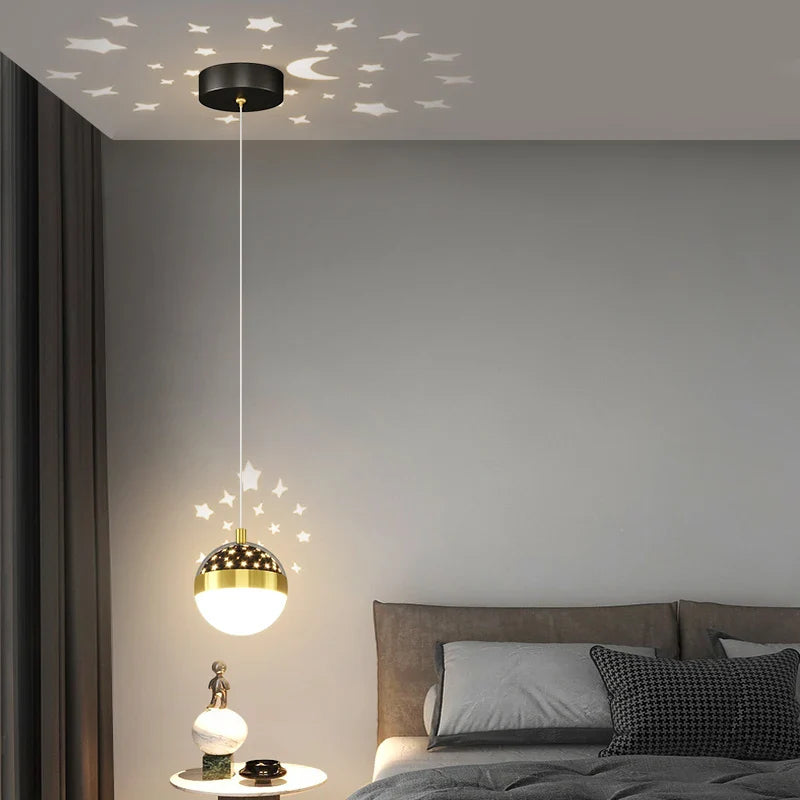 lustre moderno minimalista de lujo proyección cielo estrellado