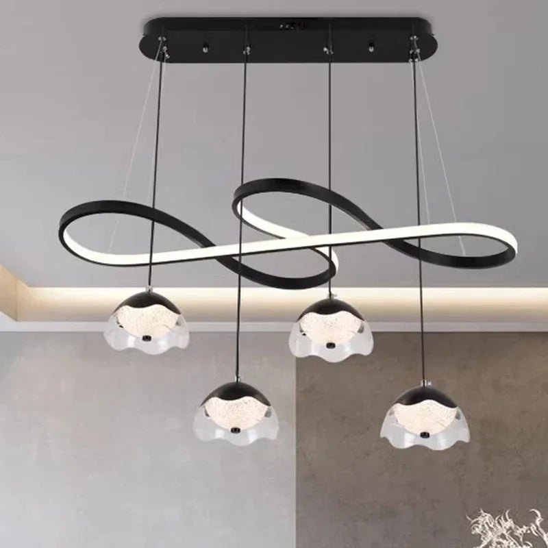 lustre led decorativo moderno para iluminación interior colgante