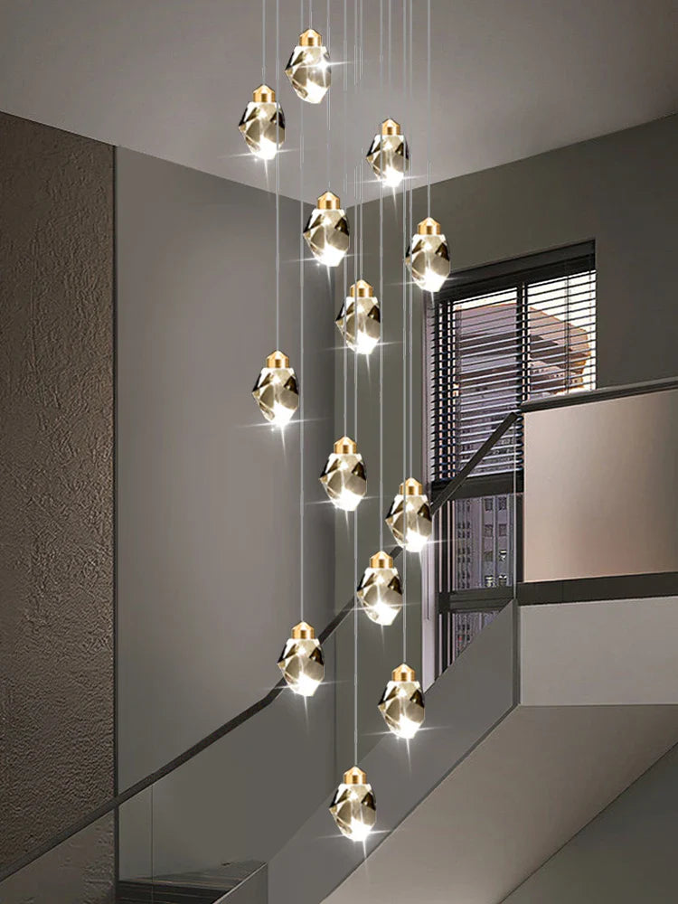 lámpara de cristal nórdica estilo loft para interior moderno