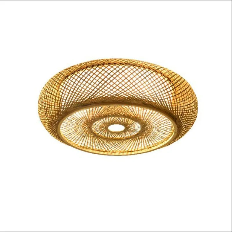 plafones de ratán suspensión lámpara decorativa arte lustre pantalla