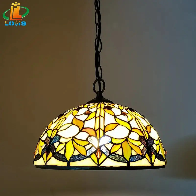 Lustre Tiffany hojas elegante único