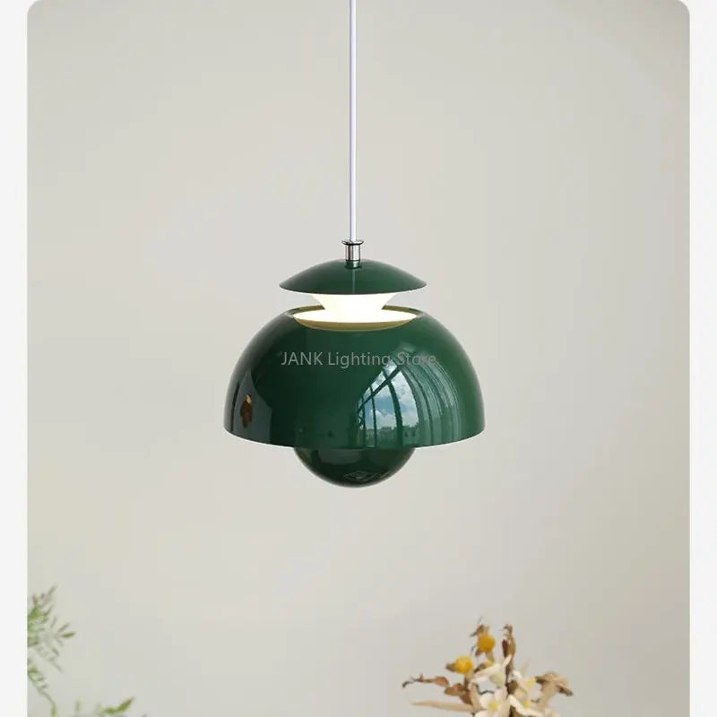 Diseño danés flor capullo suspensión moderna simple restaurante habitación infantil habitación mesita de noche lámpara nórdica casa lámparas LED