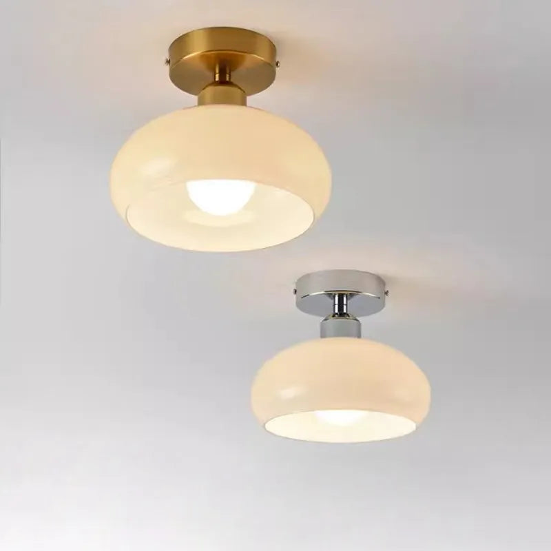 Plafón LED crema nórdico chic