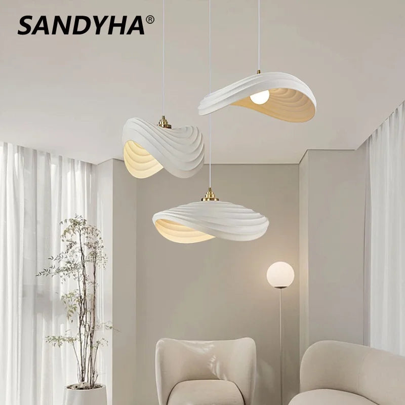 lámpara colgante nórdica de resina para decoración interior
