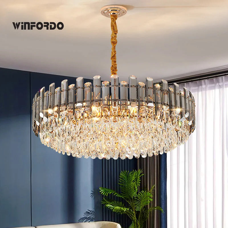lámpara led de lujo en cristal moderno 	 en stock