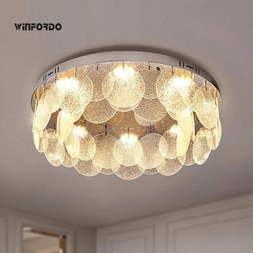 lámpara de lujo 	 de cristal iluminación posmoderna winfordo wf-xd001