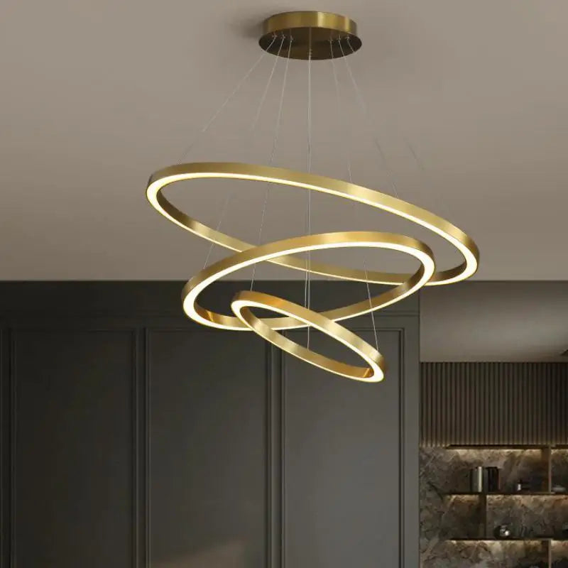 lámpara de techo LED nórdica circular para decoración interior lujosa