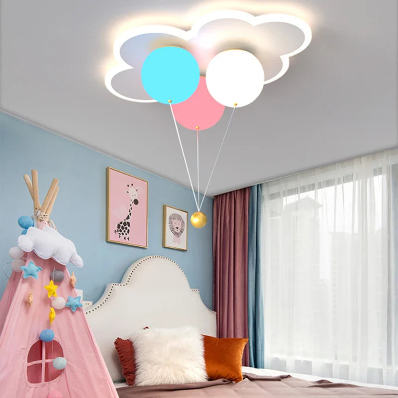 lámpara de techo kawaii para niños en acrílico con mando a distancia