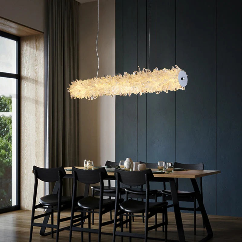 lámpara de cristal ligera para decoración moderna y elegante