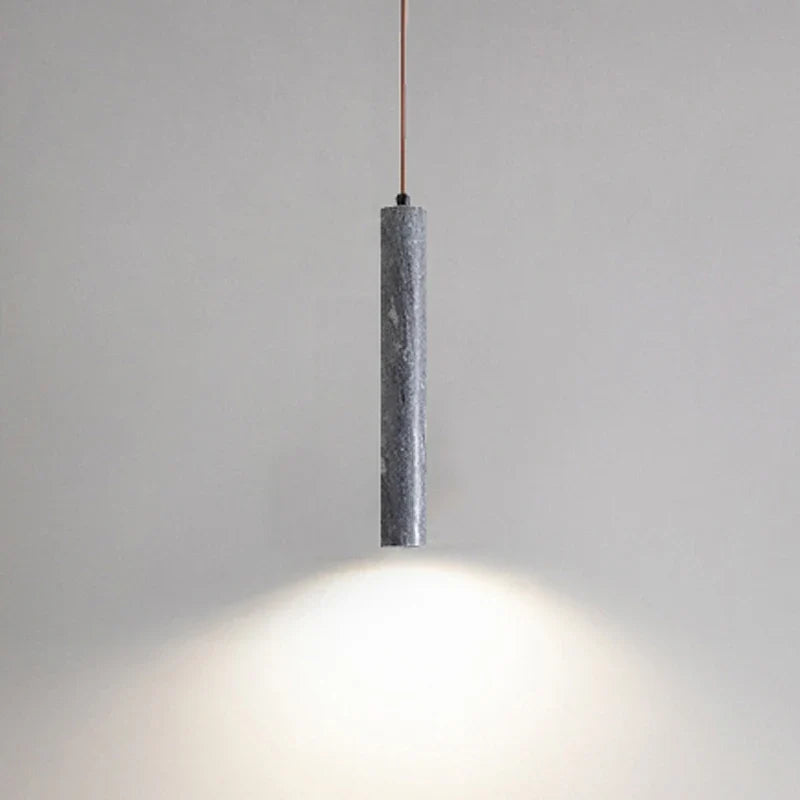 lámpara cilíndrica de mármol natural LED minimalista de lujo