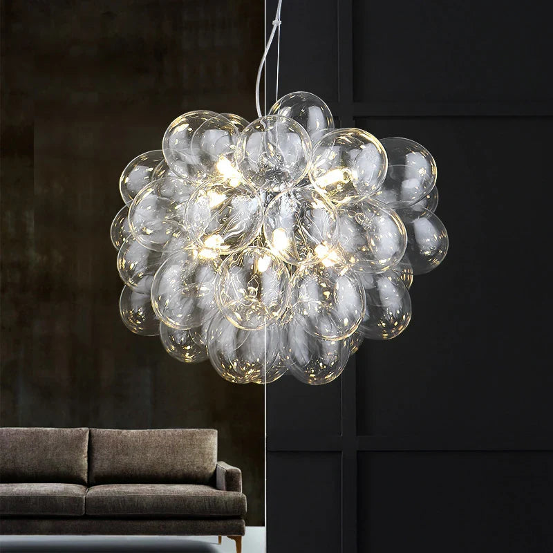 Lámpara moderna moonriver de vidrio colgante para decoración