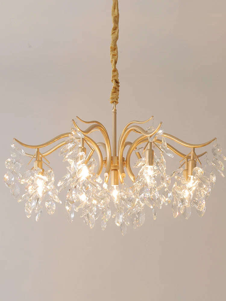 lámpara de cristal retro francés estilo americano para ambiente romántico