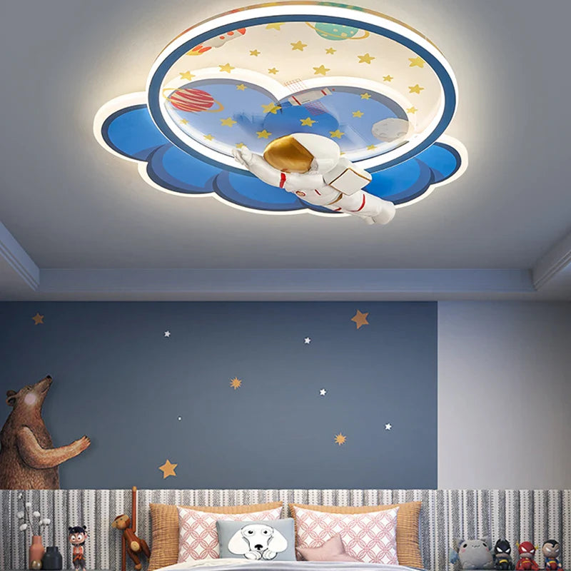 lámpara astronauta en forma de nube LED con regulador y control remoto protección ocular