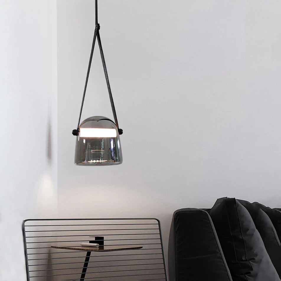 lámpara colgante nórdica en vidrio led para iluminación decorativa