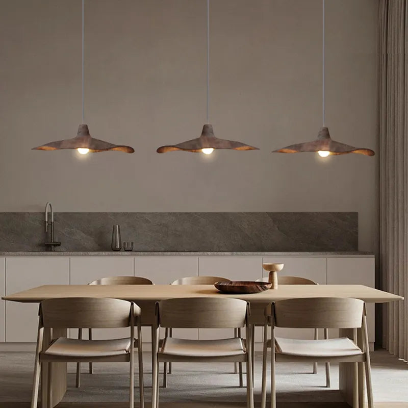 Vintage wabi sabi ventilador E27 suspensión LED luces restaurante bar café loft lámpara comedor decoración para el hogar habitación lámpara de noche