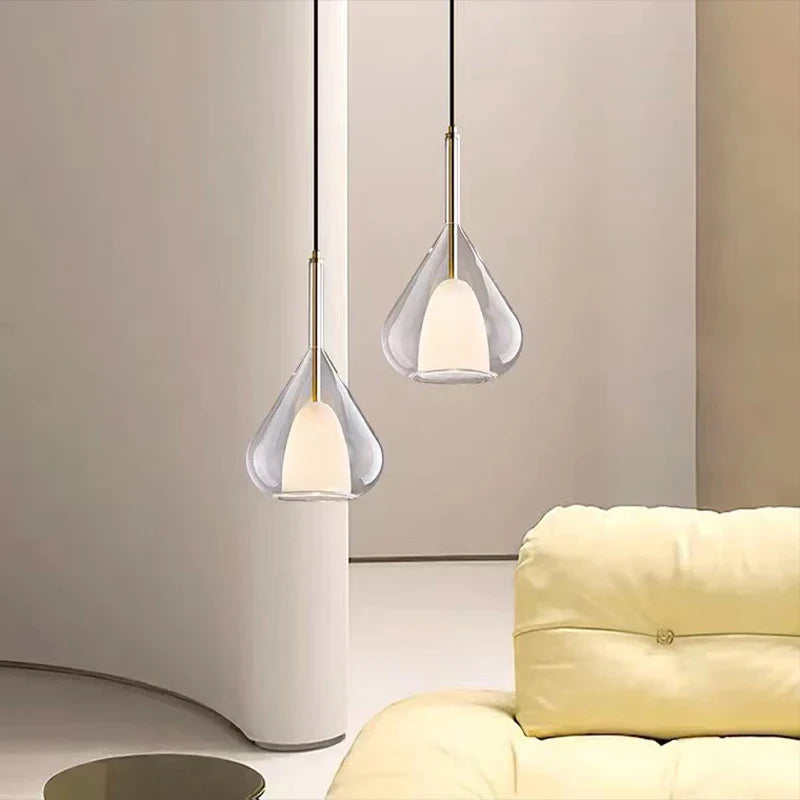 Lámpara colgante de vidrio diseño moderno
