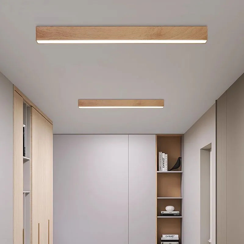 Lámpara colgante elegante de madera escandinava LED