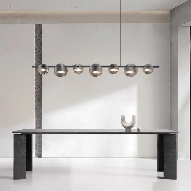 Lámpara colgante hierro vidrio moderna elegante