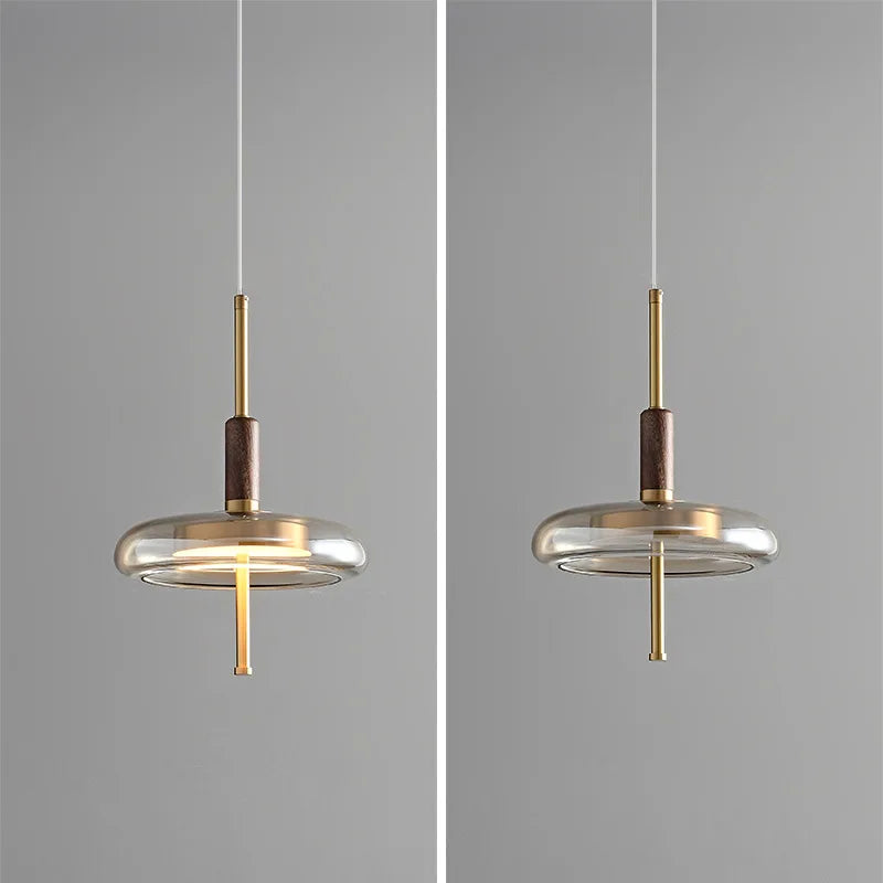 lámpara colgante nórdica de cobre diseño minimalista para interior elegante
