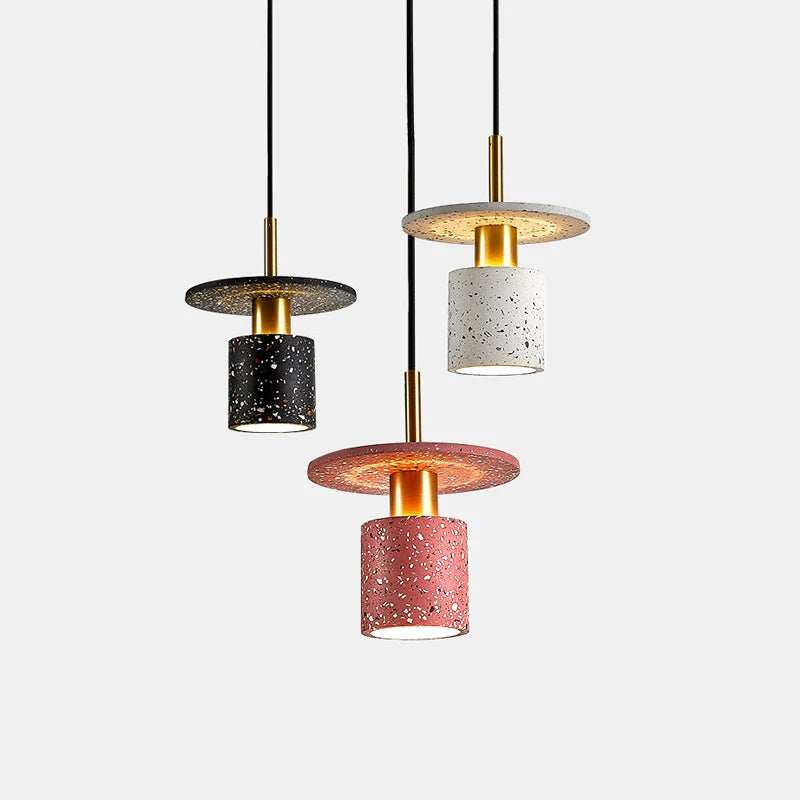 lámpara de terrazo creativa para restaurante y tienda minimalista
