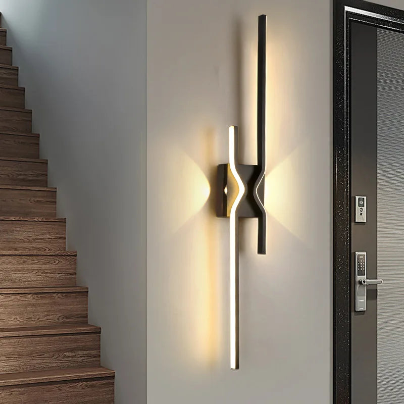 Aplique de pared LED moderno para decoración interior elegante
