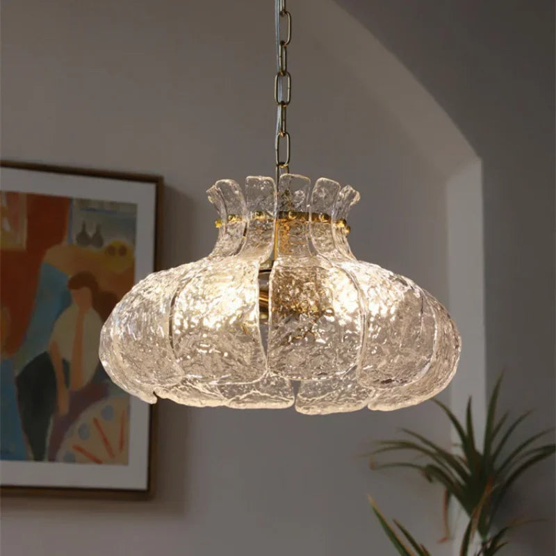 Lustre nórdico de vidrio limpio