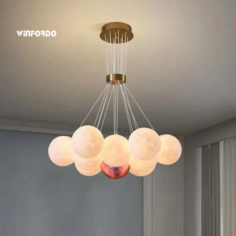 lámpara colgante led 3d iluminación winfordo
