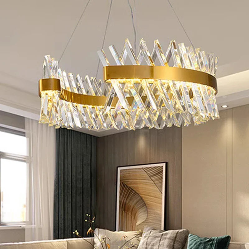 lámpara de techo en cristal luminosa suspensión decorativa para interior