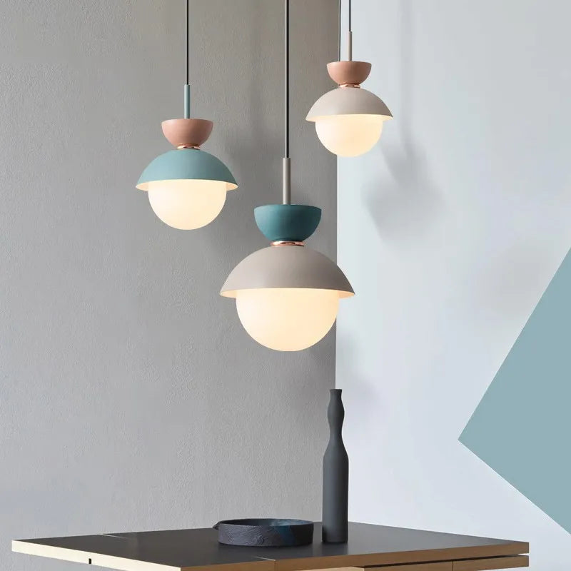 Lámpara colgante diseño nórdico contemporáneo luminoso