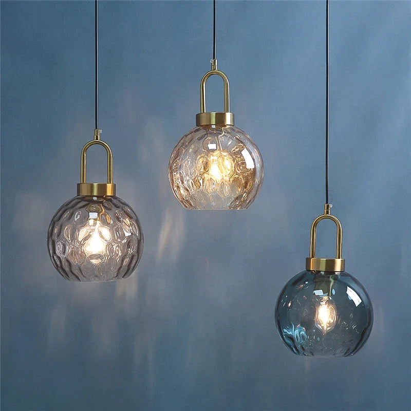 lámparas modernas de vidrio minimalistas diseño nórdico LED