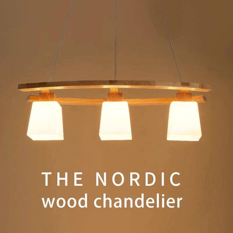 Lámpara creativa y de diseño en madera