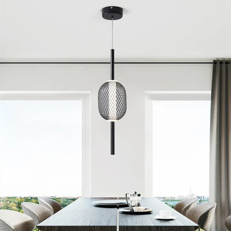 Lámpara colgante LED minimalista pequeña con una sola cabeza decorativa