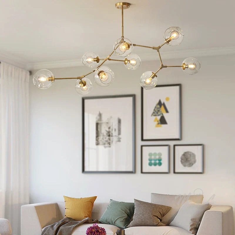 Lámpara colgante LED moderna vidrio elegante