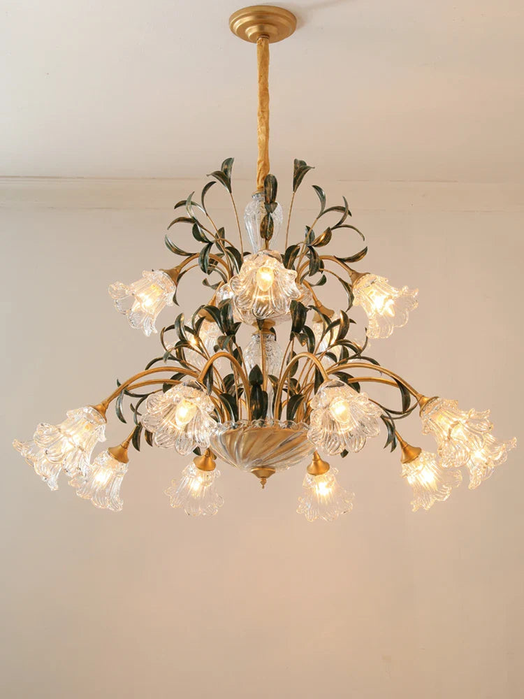 lámpara vintage de vidrio cristal para casa de huéspedes iluminación suspendida decorativa