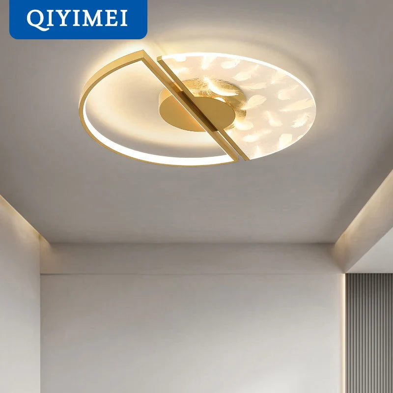 lámpara LED con plumas acrílicas para iluminación interior