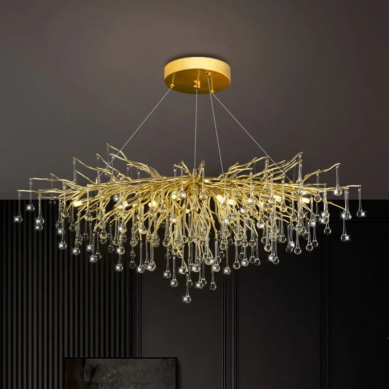 lámpara colgante de cristal diseño para interior elegante