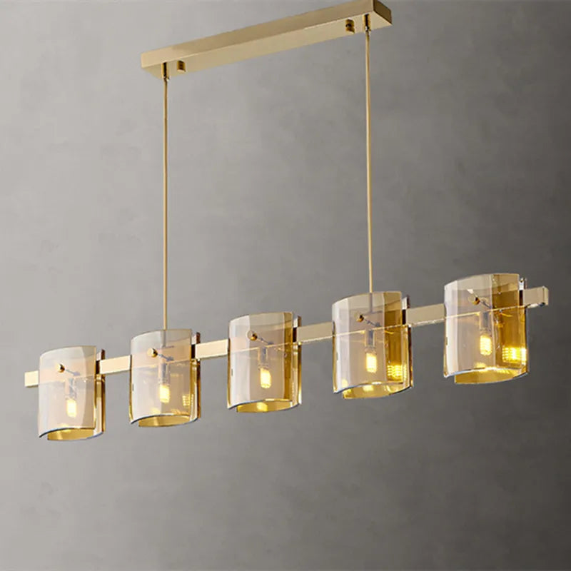lámpara led posmoderna de cristal para interior elegante