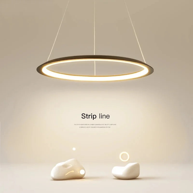 lámpara de anillo redondo LED diseño nórdico minimalista creativo