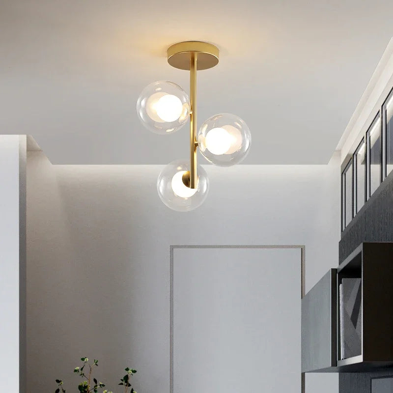 Plafón de vidrio diseño elegante lámpara colgante
