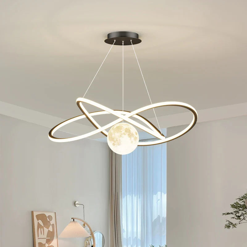 lámpara LED redondeada para decoración interior