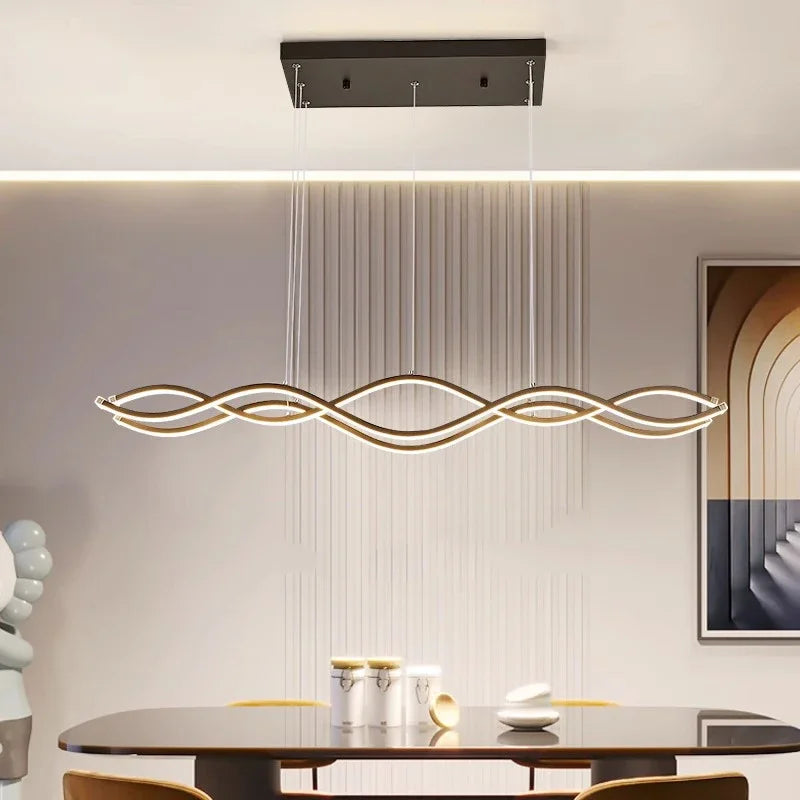 Lámpara de araña LED minimalista contemporánea elegante