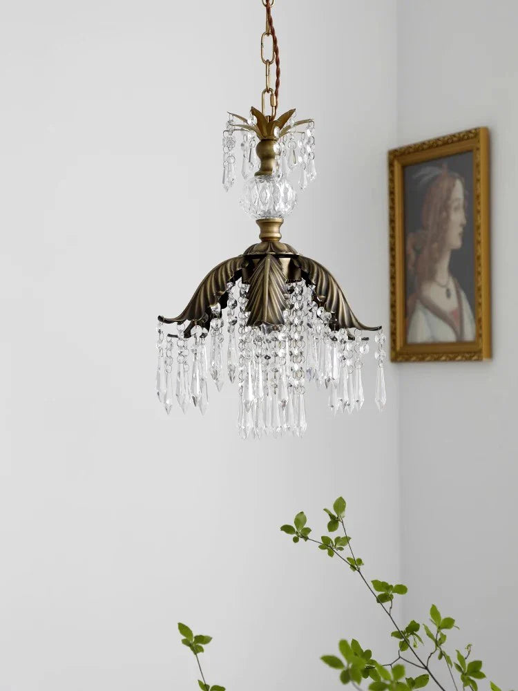 Lámpara de techo de cristal vintage para decoración de restaurante y pasillo