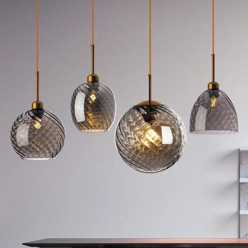 Lámpara de diseño de cristal contemporáneo