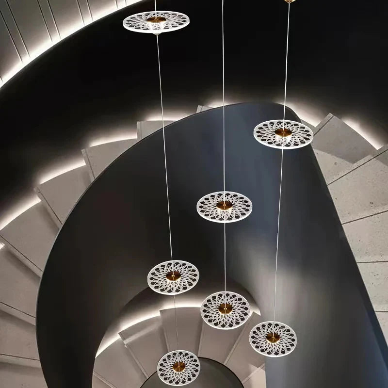 lámpara de techo moderna para escalera diseño nórdico simple y elegante