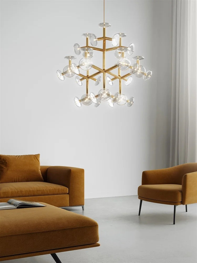 lámpara creativa posmoderna de vidrio para decoración interior